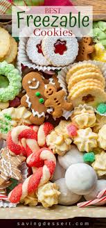 Spritz cookies ~ this classic buttery almond holiday cookie is so festive, and freezes beautifully! Our Best Freezable Cookies Saving Room For Dessert