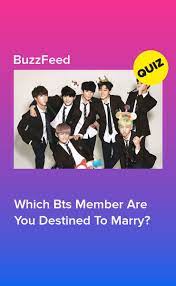 Which Bts Member Are You Destined To Marry Bts Quiz Game Quizzes For Fun Bts Members