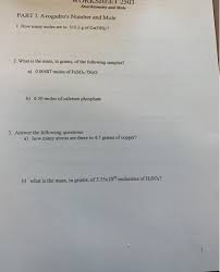 How many moles of co2 are produced when 13 mol of. Solved Worksheet 2503 Stoichiometry And Mole Part I Avog Chegg Com