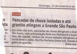 Chuva de granizo ( pedregulhos de gelo ). Granizo Ou Granito