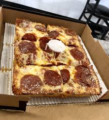 Also if you live close to jets, try that. Jets Detroit Style With Turbo Crust Pizza Pizzas Food Foods Beautiful Dishes Dessert Pictures Cooking And Baking