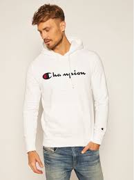 Printed on a gold, 50% cotton, 50% polyester champion pullover hoodie• printed soft hand inks so print is soft to the touch classic fit champion pullover hoodie. Champion Sweatshirt Hooded 214718 Weiss Custom Fit Modivo De