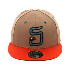 New Era 59fifty Thrill Sf Garter Snakes Fitted Hat 2t Khaki Orange Teal Fitted Hats New Era 59fifty New Era Hats