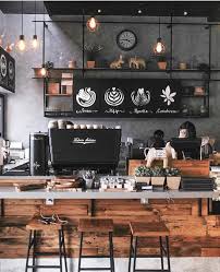Latte Art Cafe Bar Indonesia Get Featured With Baristadaily Tag Us By Ly Coffee Shop Interior Design Cafe Interior Design Industrial Coffee Shop
