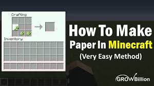 This way you will literally have an indefinite supply of paper in minecraft. How To Make Paper In Minecraft 3 Easy Steps Growbillion Com
