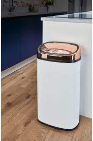 Tower Sensor Lid 58l Bin White Rose Gold Kitchen Copper Kitchen Gold Kitchen Accessories