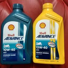 Pake oli kecap aja, campur minyak tanah dikit…. Shell Advance 10w 40 Semi Syn 15w 40 Mineral Motorbikes On Carousell