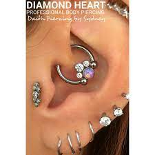 Diamond Heart Studios Earings Piercings Cute Ear Piercings Daith Piercing Jewelry