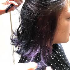 インナーカラー バイオレット 金沢 金沢美容師 美容師 金沢美容室 美容室 ヘアカラー ブリーチ ファイバープレックス ホワイトカラー グレージュカラー ビビッドカラー ダブルカラー ハイトーンカラー グラデーションカラー バレイヤージュ ハイ