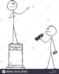 Vektor Cartoon Strichmannchen Zeichnen Konzeptionelle Darstellung Der Mann Mit Explosiven Oder Bombe Die Statue Des Politikers Zu Zerstoren Stock Vektorgrafik Alamy