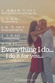 Bryan Adams Everything I Do I Do It For You Movie Everything I Do I Do It For You Bryan Adams Music Notes For Newbies Beginner Piano Music Easy Piano Songs Piano Music