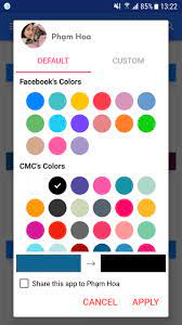Open the conversation you want to pick a color for. Cmc Change Messenger Colors For Android Apk Download