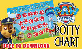Paw patrol sticker chart free printable. Free Paw Patrol Potty Training Chart Ellierosepartydesigns Com