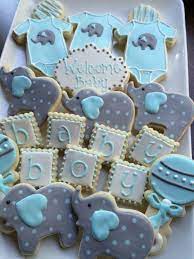 Babypartyplatzchen Verzierte Platzchen Babyjunge Elefantplatzchen 2019 Babypartyplatzchen Verzi Elephant Baby Shower Boy Baby Shower Cookies Elephant Cookies