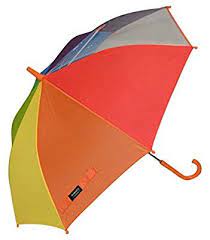 amazon キッズレインボーかさ 50 オレンジ 指が挟まらない安全ストッパー付き手開き 安心設計 軽くて折れにくい骨組みオールグラスファイバー骨使用 透明窓 安全 軽量 頑丈 男女兼用 cafedimly 長傘 通販 グラスファイバー 傘 頑丈