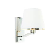 Endon 73026 Harvey Wall Light Nickel White Shade