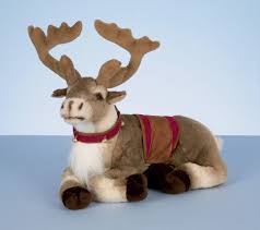 Christmas Lying Down Reindeer Soft Plush Christmas Display Prop Decoration 40cm Christmas Plush Christmas Display Plush