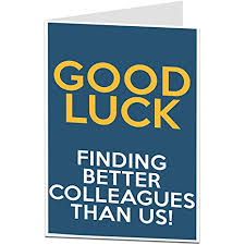 Farewell, i will miss you. Amazon Com Hallmark Funny Coworker Goodbye Card From All Of Us We Wish You Office Products