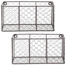This large wire wall basket can hold your mail by the door or towels in the bathroom. 30 Farmhouse Storage Bins Canisters And Baskets