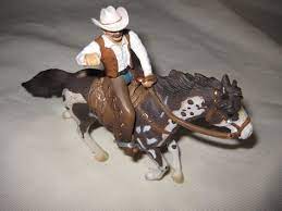 Schleich Cowboy And Horse Plastic Figurine Western Rodeo 70303 Missing Lasso Schleich
