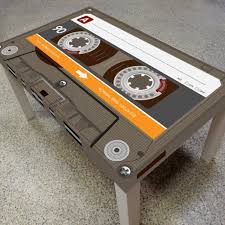 Cassette Tape Coffee Table Cassette Tapes Coffee Table Vintage Retro Coffee Tables