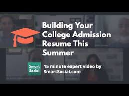 building your college admission resume