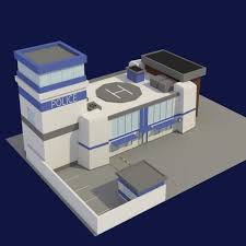 Low Poly Police Station Police Station Station Police