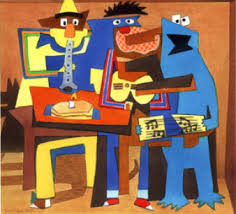 Picasso Parody The Three Muppet Musicians Art Parody Funny Art Art