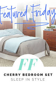 This Affordable Three Piece Bedroom Set Is Stylish With A Cherry Finish Our Featured Product For The Cherry Bedroom Furniture Bedroom Furniture Cherry Bedroom
