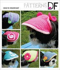 Pattern For A Crocheted Small Dogs Visor Hat Pdf File Etsy In 2021 Crochet Dog Hat Crochet Dog Hat Free Pattern Crochet Dog Clothes