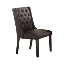 Ours are designed with the right proportions to be comfortable to sit in until dessert. Benzara Dark Brown Button Tufted Royal Dining Chair Set Of 2 Bm171525 The Home Depot