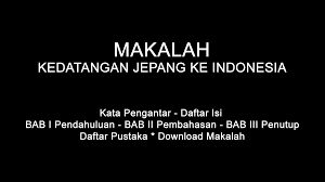 Makalah Kedatangan Jepang Ke Indonesia Doc Pdf Download Contoh Makalah Lengkap