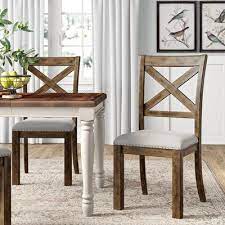 Laurel Foundry Modern Farmhouse Bishop Upholstered Dining Chair Set Of 2 Farmhouse Dining Chairs Rustic Dining Room Dinning Room Chairs