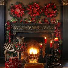 Christmas Mantel Decoration Ideas Rich Red Vibrant Click Pic For Diy Christmas Decorations And Ornament Cheminee De Noel Manteau De Noel Decoration Noel