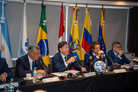 Hoy se realizaron las reuniones de coordinación de cara a las Semifinales de la CONMEBOL @Libertadores y la CONMEBOL @Sudamericana. Mensaje de @agdws, Presidente de la @CONMEBOL: "¡Se vienen las Semifinales de