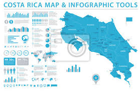 Explore the map of costa rica here. Costa Rica Map Info Grafische Vektor Illustration Fototapete Fototapeten San Jose Hauptstadt Costa Rica Myloview De