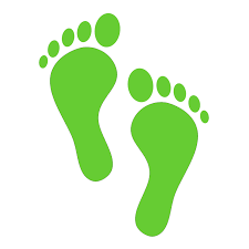 Footprints Free Stock Photo Illustration Of Green Footprints 14962 Green Footprints Baby Clip Art Footprint Images