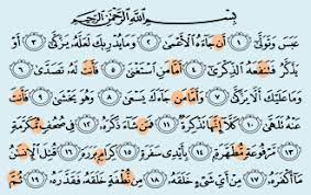 Surat 'abasa adalah salah satu nama surat dalam al quran yang diturunkan di kota mekkah, maka dinamakan sebagai golongan surat makkiyyah. Abasa Mtq Bina Alqur An