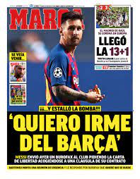 Jun 26, 2021 · lionel messi's contract talks with barcelona are understood to be. Fc Barcelona La Liga Live Blog All The Latest As Messi Tells Barcelona He Wants Out Marca In English