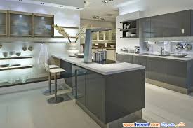 مطابخ هاي جلوس أمريكية باللون الرمادي أجمل وأحلي مطابخ هاي جلوس رمادية اللون 2017