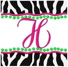 Instant Download Zebra Print Monogram By Joyfulstitchesetsy 16 50 Embroidery Designs Machine Embroidery Designs Monogram Machine