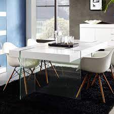 table a manger delamaison promo table a manger rectangulaire cube en bois et verre l190cm prix p contemporary dining table dining table interior design dining