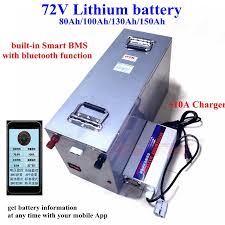 Where could i purchase rv lithium batteries? 72v 80ah 100ah 130ah 150ah Lithium Li Ion Battery Bms With Bluetooth For Inverter Ev Power Supply Motorhome Robot Rv 10a Charger Replacement Batteries Aliexpress