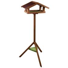 Mangeoire Oiseaux Sur Pied En Bois 45x30x125cm Mangeoire Oiseau Mangeoire Bois