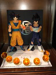 3 virtual dokkan ultimate clash: Goku 30th Anniversary Statue With Vegeta And Dragon Balls Dbz