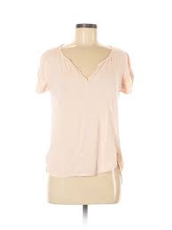 Details About Sanctuary Curve Women Pink Short Sleeve Top Med Plus