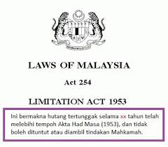 Menurut seksyen 6, had masa yang boleh mengesahkan sesuatu tindakan penguatkuasaan kontrak ialah 6 tahun dari tarikh terakrunya kausa tindakan. Dikejar Debt Collector Untuk Tuntutan Hutang Bagi Pinjaman Pada Tahun 2006 2007 Yang Telah Pun Mencecah 200k Page 2 Lawyerment Answers