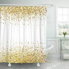 Gold king of diamonds shower curtain. Ksadk Silver Glam Shiny Golden Glitter On White Orange Gold Shower Curtain Bathroom Curtain 60x72 Inch Walmart Com Walmart Com