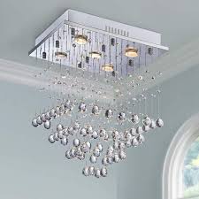 Detailed ceiling flush mount buying guide covering types, styles, materials, shades, bulbs. Saint Mossi Chandelier Modern K9 Crystal Raindrop Chandelier Lighting Flush Mount Led Ceiling Lig Led Ceiling Light Fixtures Unusual Lighting Modern Chandelier