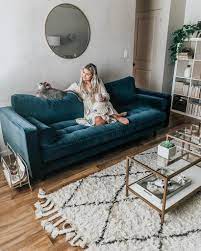 Sven Pacific Blue Sofa Wohnzimmerdekoration Wohnung Wohnzimmer Blaues Sofa